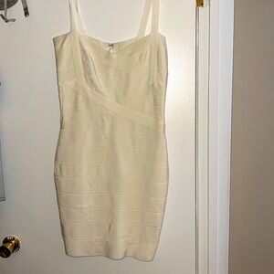 Cream graduation dress size XL
